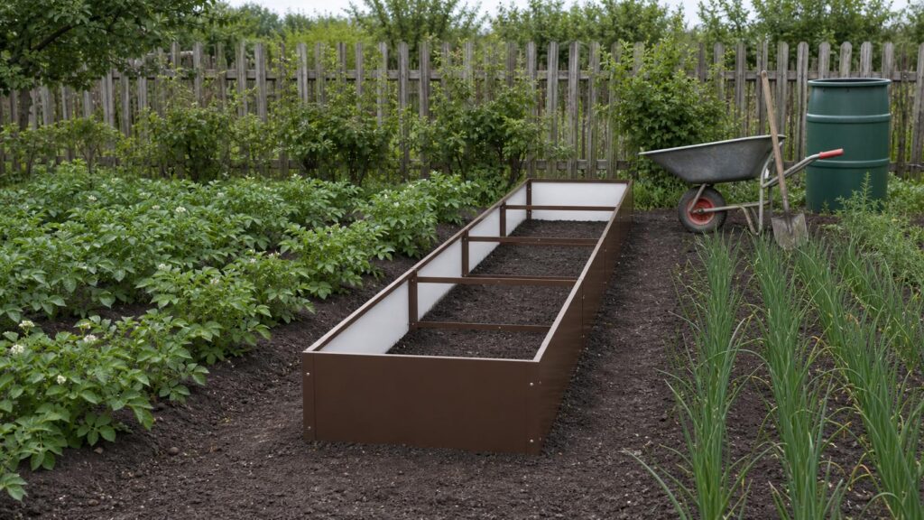 Купить Коричневая грядка 5 метров х 100 см х 20 см